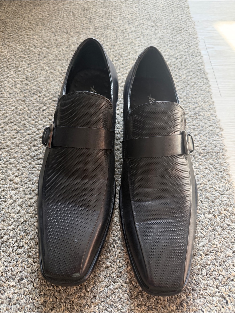 Alfani Men's Black Perforated Slip-On Loafers (minor scratch)